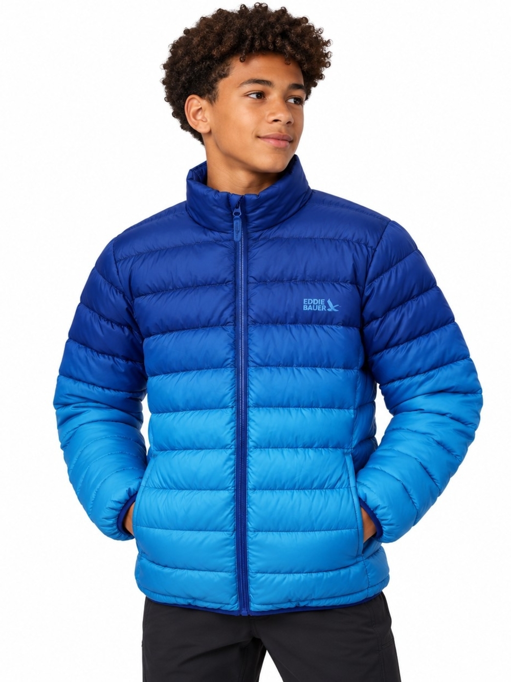 Eddie Bauer Boys Blue Ombre Down Jacket